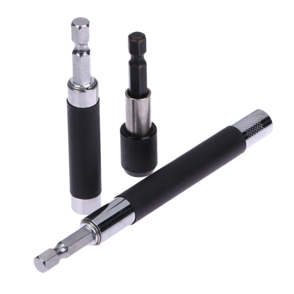 

3pcs/set 1/4" Hex Shank Magnetic Impact Screwdriver 60mm 80mm 120mm Screw Bit Holder Quick Release Socket