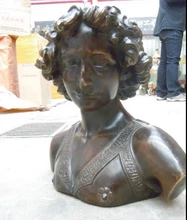 002647 12 "中国ブロンズウェストミュージアム彫細かくデビッドハーフレングス彫刻像(China)