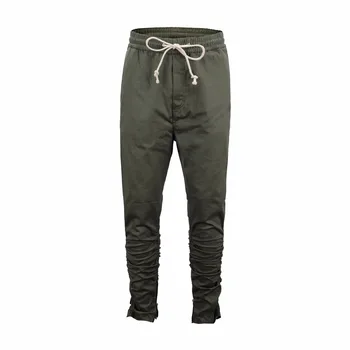 

High street japan Coconut wind machetes pants New Hip-hop kanye west Elastic elastic trouser leg zipper slacks men Black green
