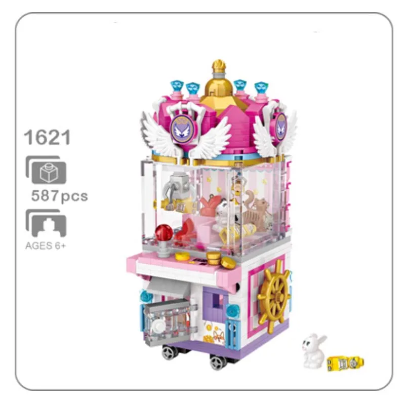 Mini Blocks Amusement Park Brick Building Blocks Toys For Kids Assembly Diy Children Street City View Educational 3D Model