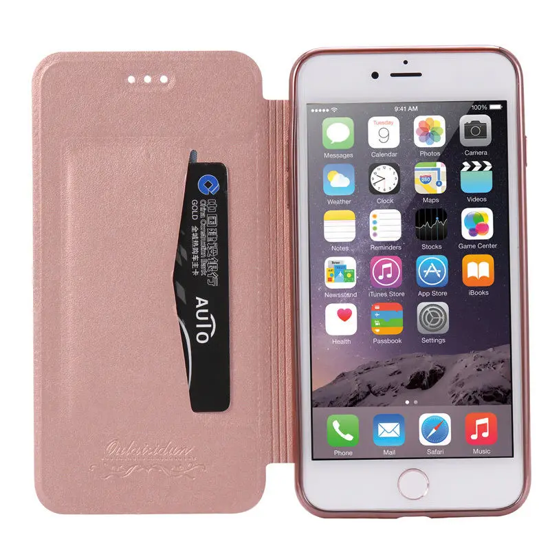 Роскошный кожаный флип-чехол для телефона чехол для iPhone 7 6 6S 8 Plus 5 5S SE прозрачный держатель для карт для iPhone X XR XS Max 11 Pro