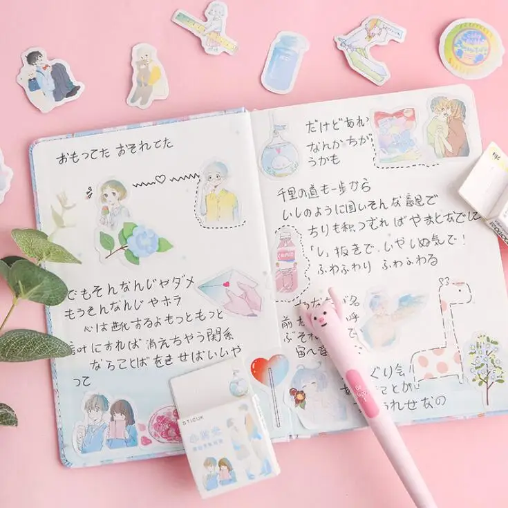 40 шт./упак. Kawaii Винтаж девочек Скрапбукинг Стикеры s планер Справочник декоративная печать этикеток дневник пуля журнал Стикеры