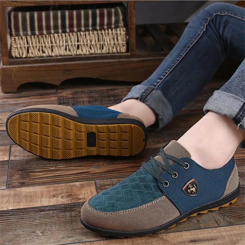 

Spring and autumn new men's shoes low to help color canvas shoes breathable casual movement men's shoes trend fashion 39--45