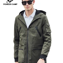 Пионерский лагерь, Тренч, Мужская брендовая одежда, высокое качество, мужской длинный армейский зеленый Тренч, ветровка, куртка 611315