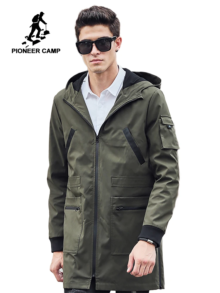 Новый тренчкот Pioneer Camp 2018 Мужская брендовая одежда мужской длинный армейского