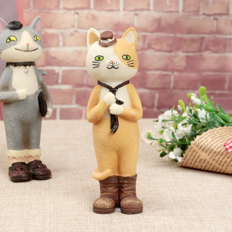 Zakka домашний декор кошка копилка фигурки настольный металлический самолет