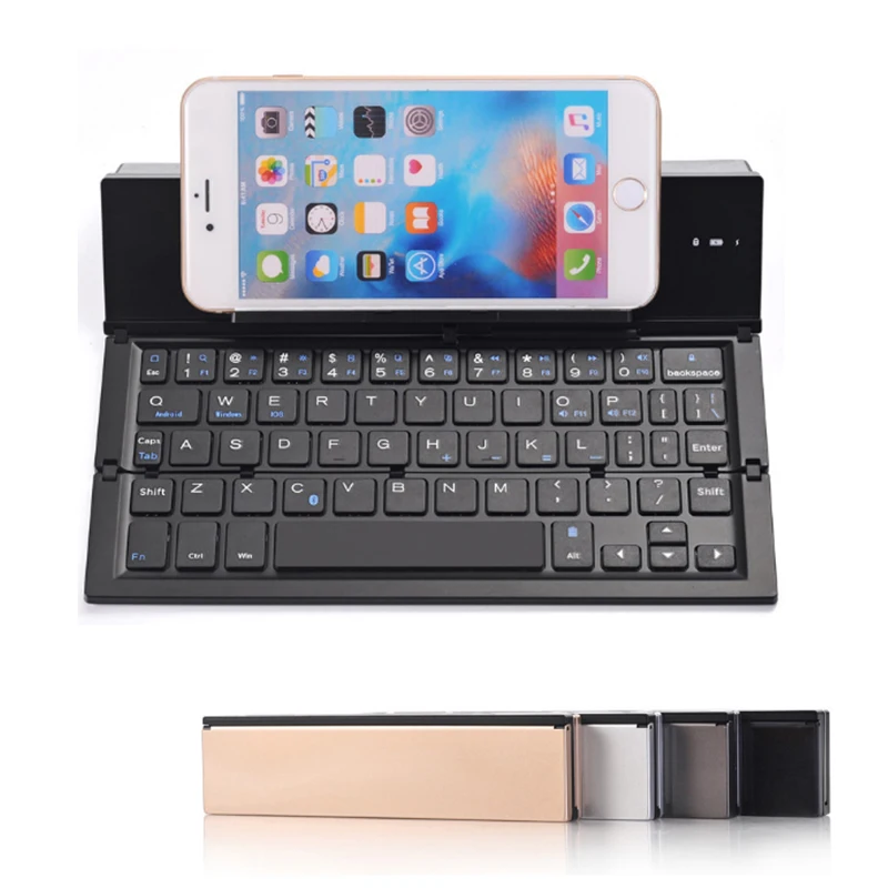 Bluetooth 3.0 Wireless Mini Folding Keyboard 58 Keys for IOS Mobile