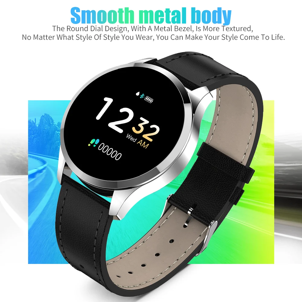 Смарт-часы Водонепроницаемый сообщение напоминание Smartwatch Для мужчин монитор сердечного ритма Мода Фитнес трекер для IPhone Android PK Q8