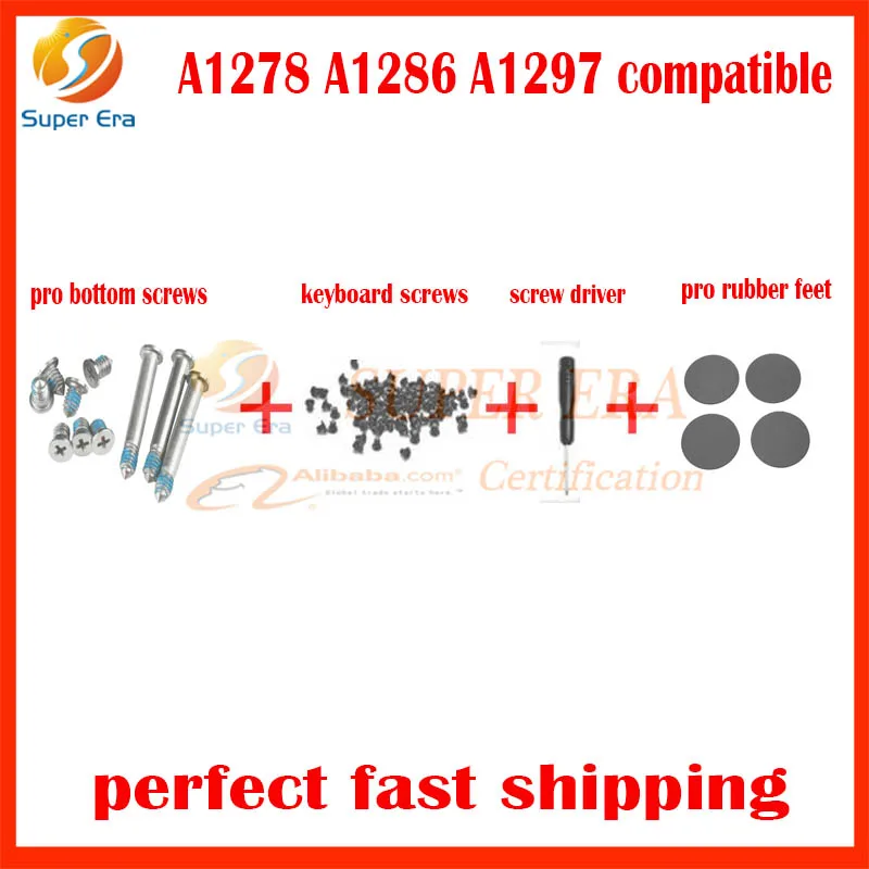 

4pcs/set for macbook pro 13''15''17'' A1278 A1286 A1297 bottom cover screws