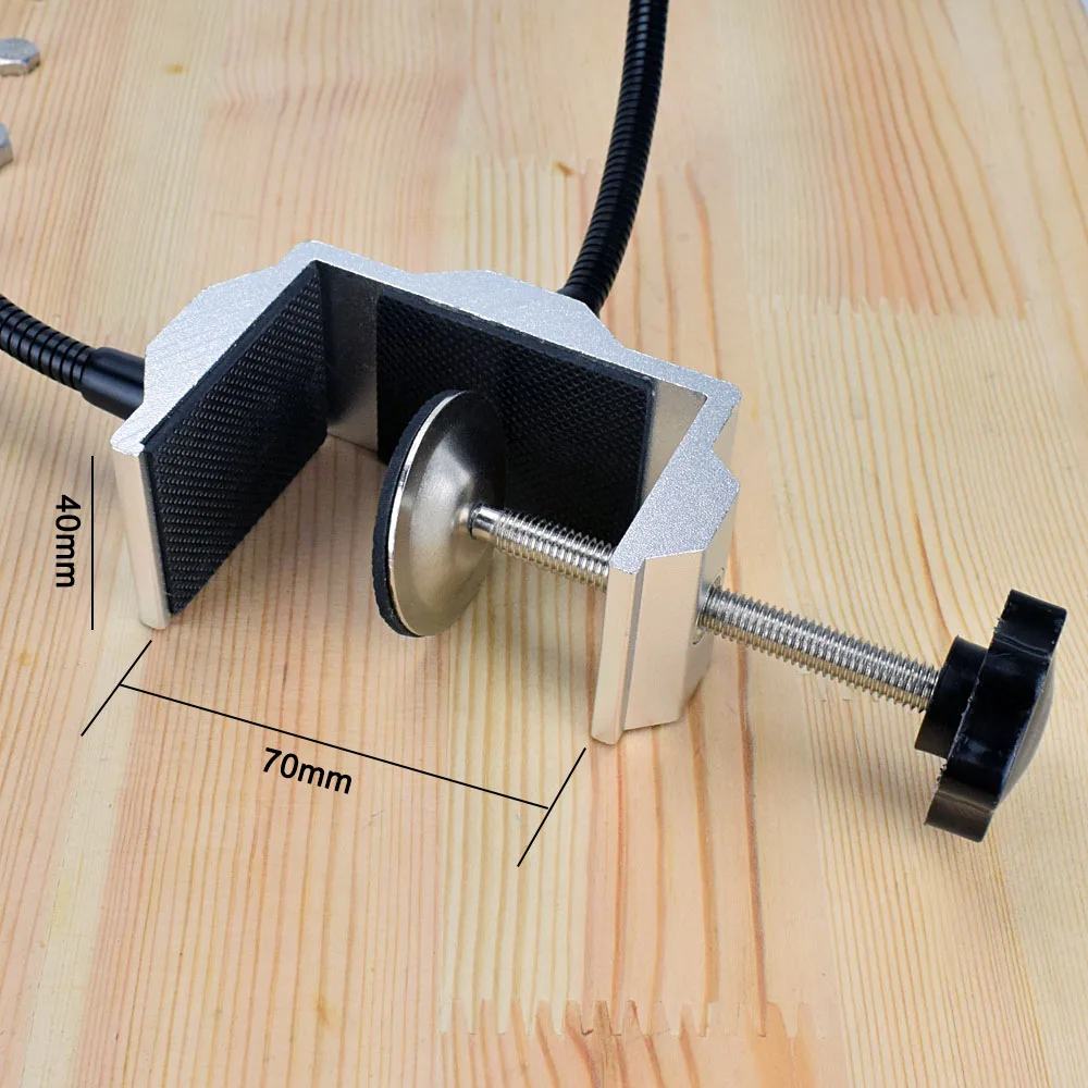 Helping Third Hand Tool Soldering Stand With Welding Magnifying Glass led Adjustable 5 Alligator Clips 360 Degree Rotating