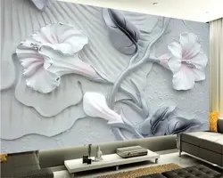 Beibehang 3D обои рельеф стерео теплые романтический цветочный фрески ТВ фоне стены Гостиная Спальня росписи papel де parede