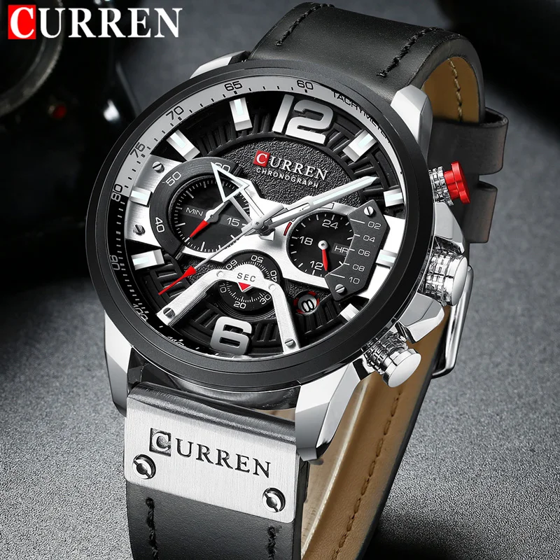 CURREN 8329 Relogio Masculino спортивные часы для мужчин лучший бренд класса люкс кварцевые мужские часы с хронографом и датой военные водонепроницаемые наручные часы