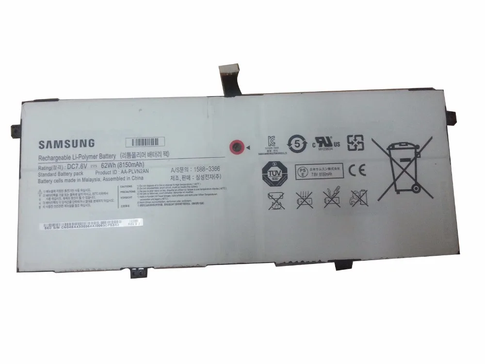 Настоящий ноутбук аккумулятор для SAMSUNG NP930X5J серии AA-PLVN2AN 7,6 V 62WH
