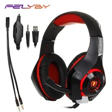 Игровая гарнитура PS4 PC гарнитура планшетный ПК ноутбук микрофон, 3,5 мм оголовье светильник классные наушники и адаптер кабель