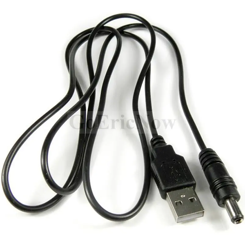 

10 pcs USB Male to 5.5x2.1mm 5.5mm / 2.1mm Male 5V DC Barrel Jack Power Cable (about 80cm)