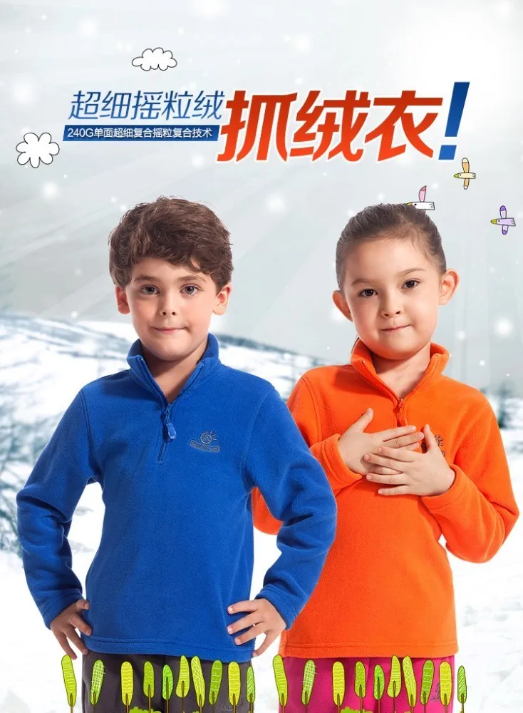 Tectop/Детская флисовая куртка; детское ветрозащитное пальто; куртки; пуловер на молнии; зимняя теплая одежда оранжевого цвета для мальчиков и девочек