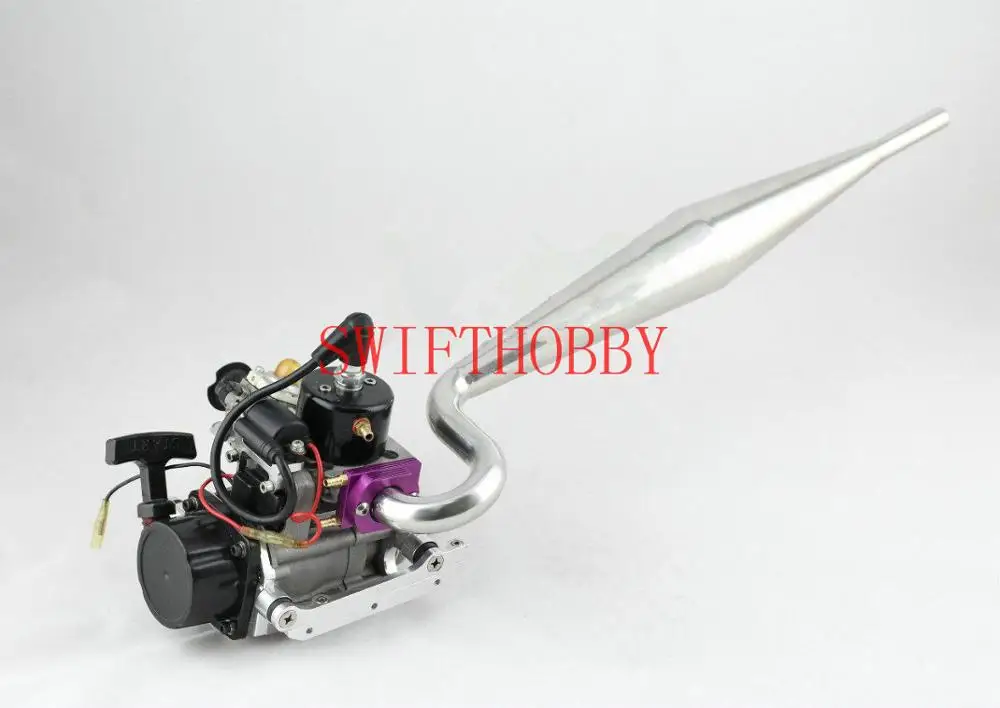 Stainless steel exhaust pipe Tuned Pipe for 26cc Zenoah RC Boat Engine