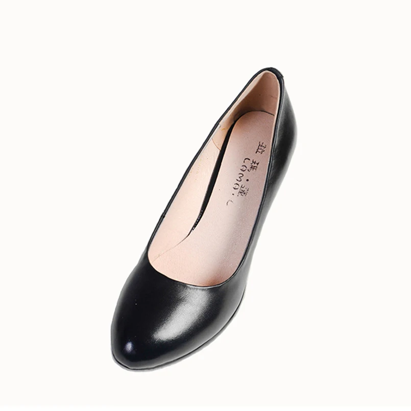

Women Elegant High Heels Round Toe Pumps Spring Autumn Genuine Leather Shoes Woman Stiletto Shoe Fashion PU Pump 2631