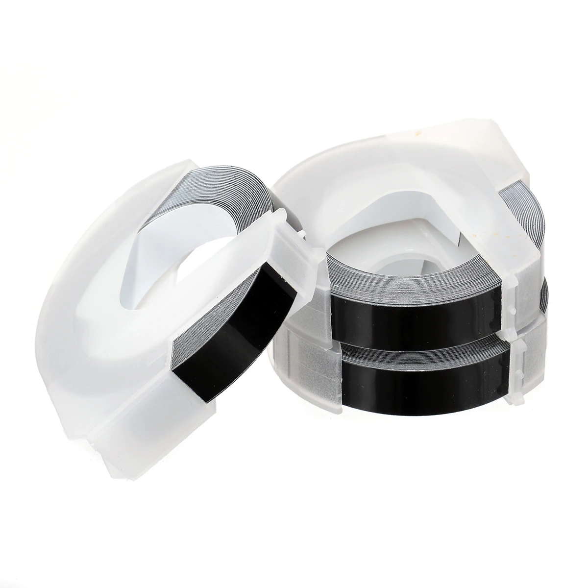 

3 rolls Black 3D Embossing Tape Labels 9mm Wide 3 Meters Long For Home Use Paper Organization Embossers Mayitr Label Tapes