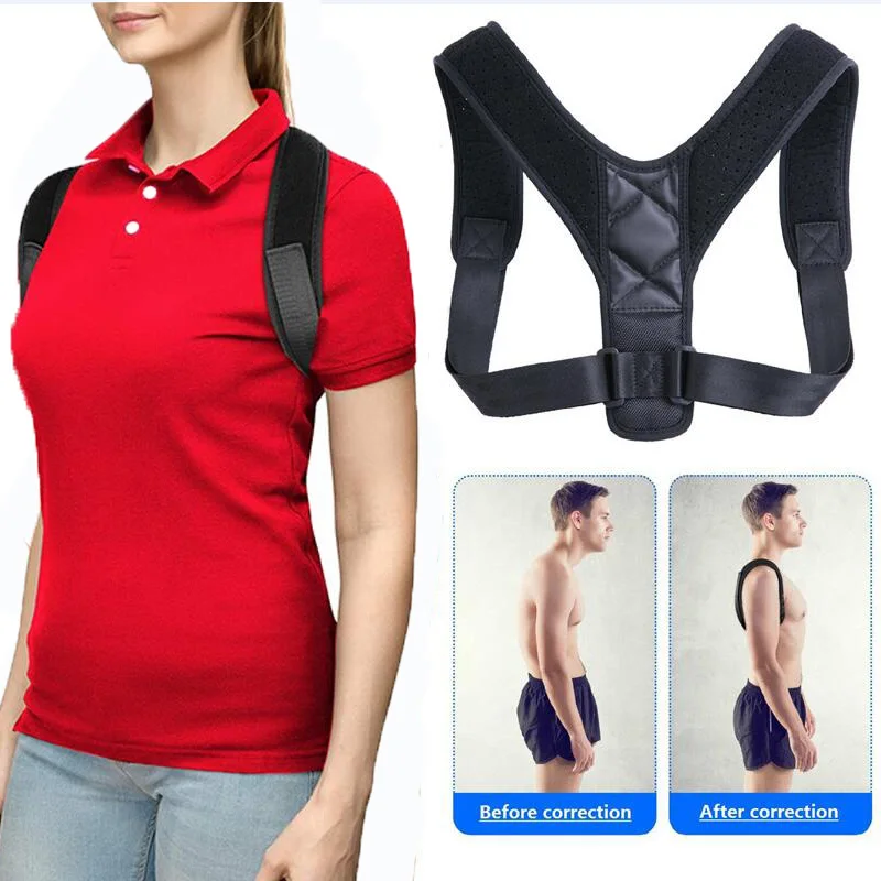 

Adjustable Brace Support Belt Back Posture Corrector Clavicle Spine Back Shoulder Posture Correction For de postura hombre/mujer