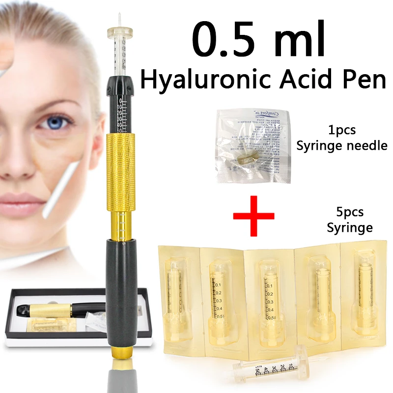 

New 0.5ml Hyaluron Pen Syringe Ampoule head High Pressure Hyaluronique Pen Hyaluron Gun for Remove Wrinkles Water Atomizer Tools