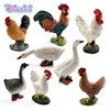 Cute Chicken Duck Goose action figure farm toys plastic animal model Gift For Kids home decoration accessories Pvc Crafts statue ► Photo 1/6
