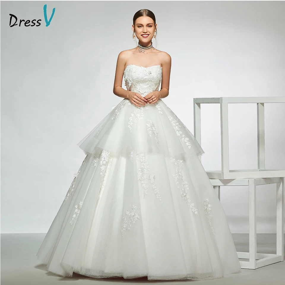 strapless sleeveless wedding dresses