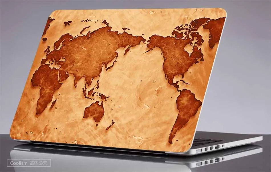 Карта мира полное покрытие кожи для Macbook Стикер Pro Air retina 11 12 13 15 дюймов Mac Mi Surface Book защитная наклейка для ноутбука
