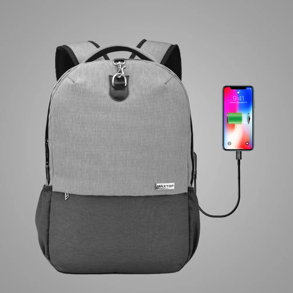 

Maxtop USB Charging 15.6 inch Laptop Backpack Teenager Fashion business hidden pocket anti theft multi spaces smart pack modern