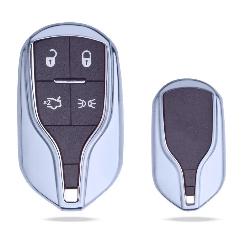 Мягкий чехол для автомобильного брелока для Maserati Levante Ghibli Quattroporte Granturismo, аксессуары для интерьера, чехол для автомобильного ключа, 6 цветов - Название цвета: A-Sliver