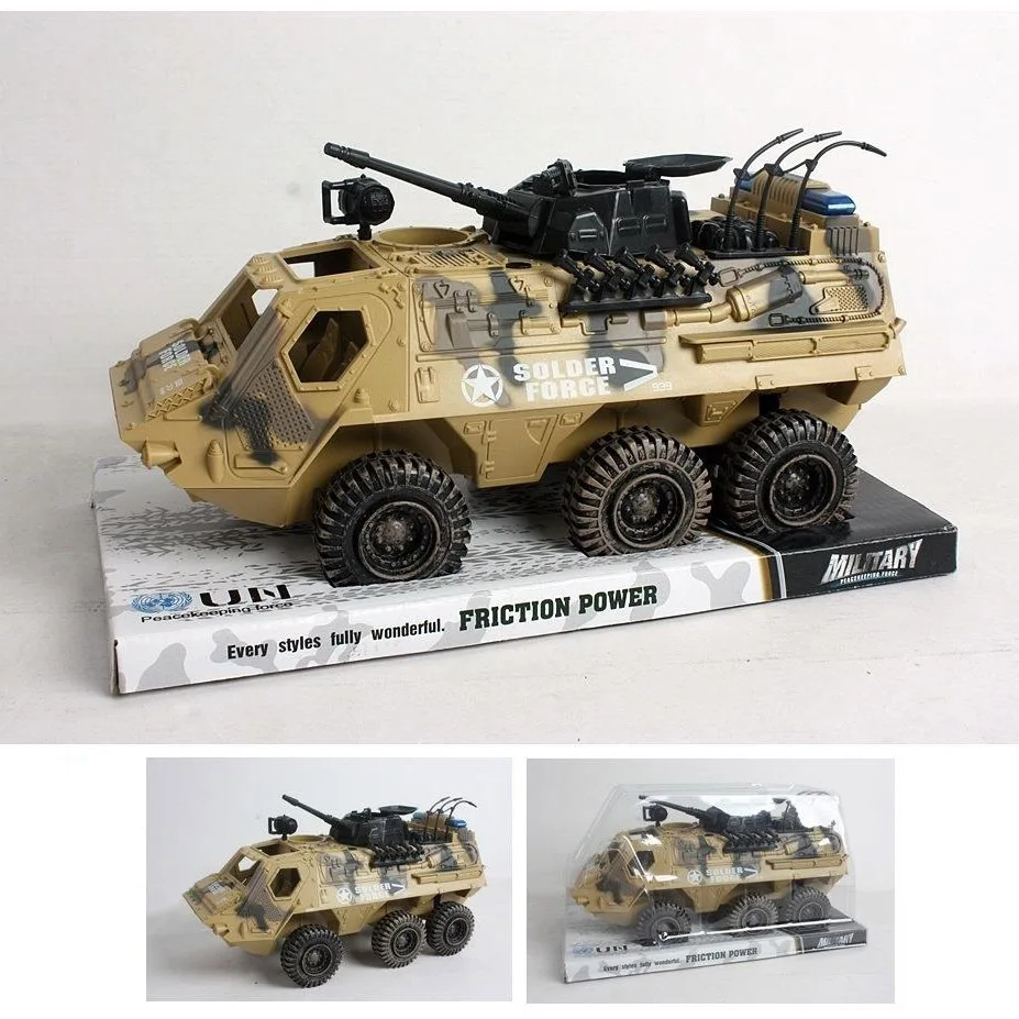 Военный бронированный автомобиль камуфляжная игрушка Инерционная модель танка