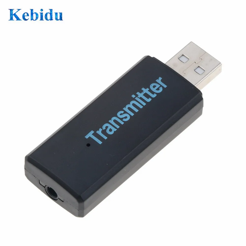 

KEBIDU Wireless Bluetooth Transmitter Audio Stereo 3.5mm Audio Transmission USB Bluetooth Sender Adapter Aux for TV Computer