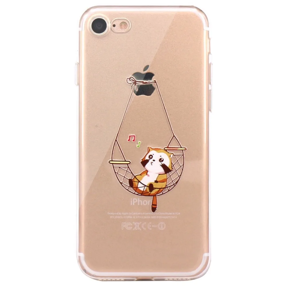 Чехол для Телефона iPhone 7 8 Plus мягкий чехол из ТПУ с животными 6 6S X XS 5 5SE SE 2020 чехлы
