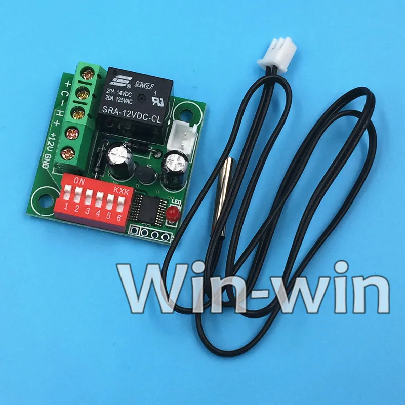 

I95 1pcs/lot Digital temperature control switch Thermostat Adjustable thermostat temperature switch 12V cooling controller W1701