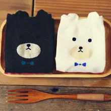 2 пара/лот Caramella Марка Прекрасные моды Носки с рисунком медведя из мультика в горошек хлопковые носки для Для женщин творческие милые девушки Женский Calcetines Mieas