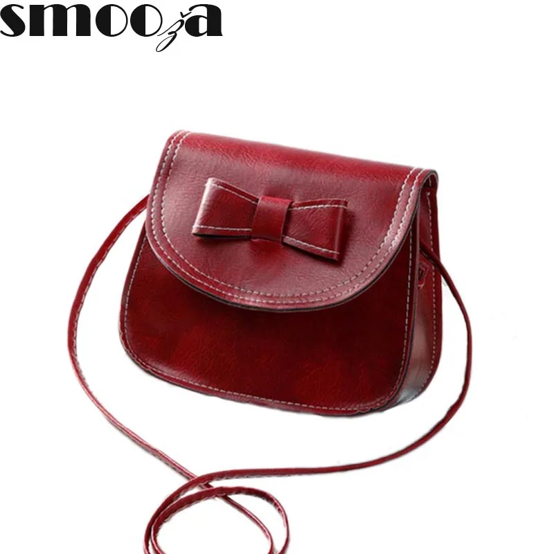 

SMOOZA vintage cute bow small handbags fashion women evening clutch ladies purse famous brand shoulder messenger crossbody bags
