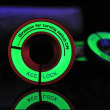Светящийся свечение зажигания переключатель украшения брелок наклейка для Skoda Octavia Fabia YETI VW Passat Bora POLO GOLF 6 7Jetta MK5 MK6