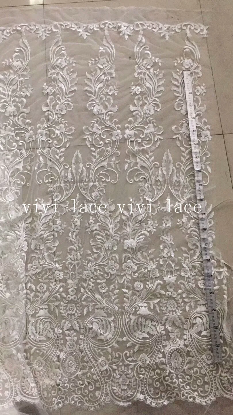 Ln1003 offwhite слоновой кости блесток Цветочный узор вышивка тюль сетка кружева для