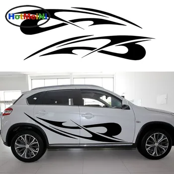 

HotMeiNi 2X Choppy Wind Whistling Tenaciously Theme Abstract JDM Stripe Car Sticker Car Styling Accessories Vinyl Decal 13 Color