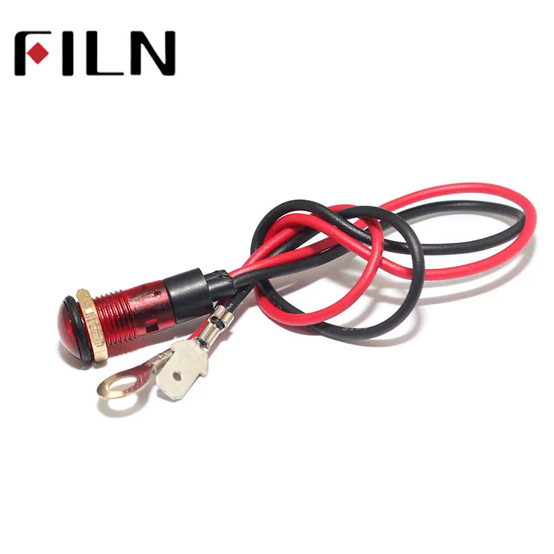 8mm FILN 6 volt 120v 12V 24V led light indicator lamp pilot light signal light (7)
