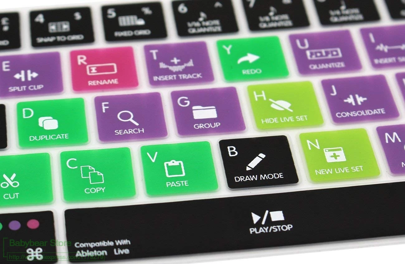 Силиконовый чехол для клавиатуры Ableton Live Hot key Macbook Pro 13 дюймов 15 новейший 2017/2016 с