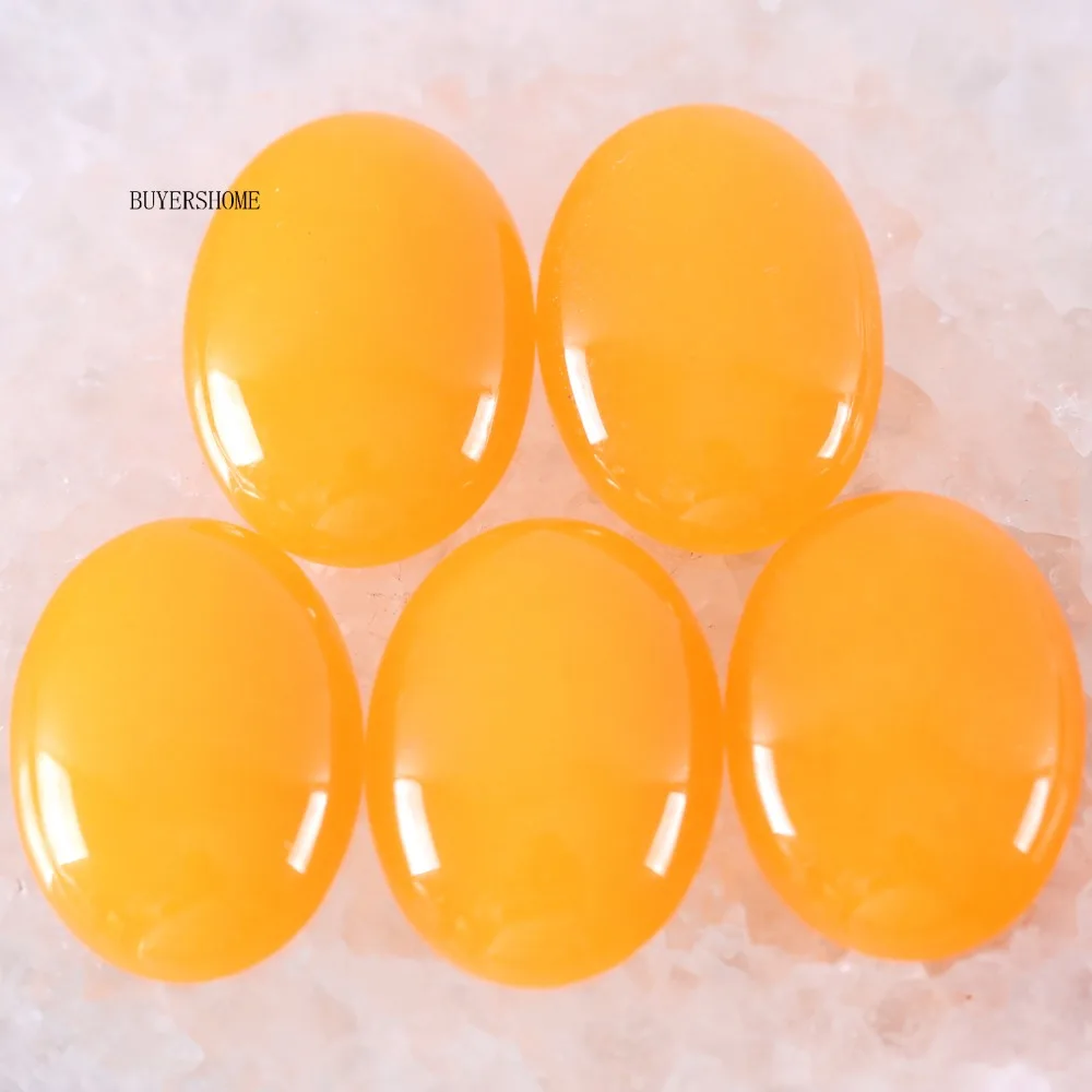 

Free Shipping 18x25MM Oval Natural Stone Bead Yellow Jad CAB Cabochon For Jewelry Making DIY Bracelet Necklace 1Pcs K553