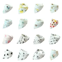 8 слоев ткани, младенцев, детей ясельного возраста; Мягкий хлопок марля нагрудник Полотенца новорожденных Удобные однотонные Цвет цветочный узор вытирания слюней младенцев шарф Слюнявчики