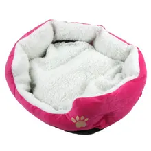 Beautiful Small Pet Dog Nest Puppy Cat Soft Warm Bed Fleece Warm House Kennel Plush Mat Autumn Winter Mini House For Cat Dog