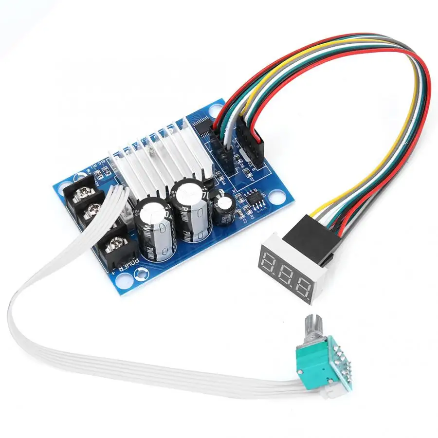 PWM DC щетка контроллер скорости двигателя Регулируемый регулятор скорости электродвигателя регулятор двигателя регулятор скорости DC12-60V 20A