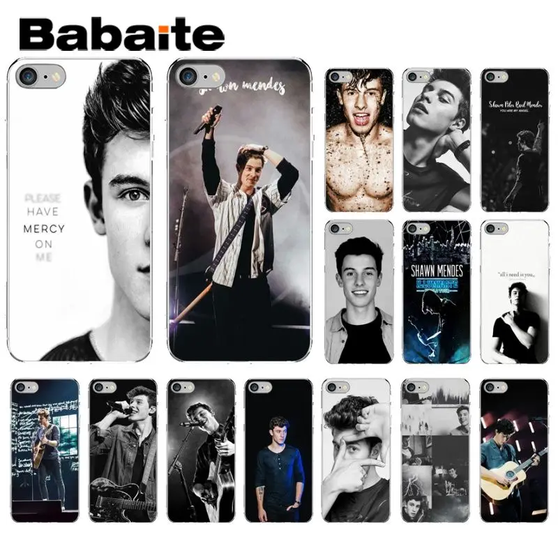 

Babaite Shawn Mendes 98 Newly Arrived Transparent Cell Phone Case for Apple iPhone 8 7 6 6S Plus X XS MAX 5 5S SE XR Cellphones