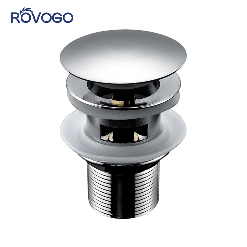 

ROVOGO Bathroom Stopper Pop Up Shower Trap Bath Plug with Overflow Design Drain Plug for Sink Easy Installation Bath Cap Cover