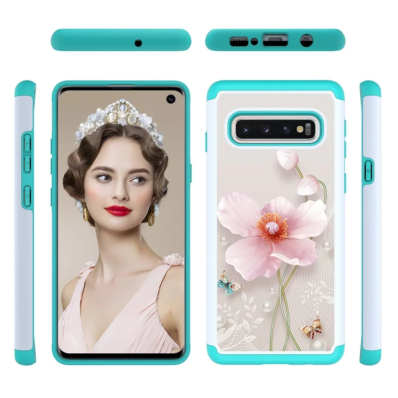 Чехол для телефона с цветами и жемчужинами для samsung Galaxy S7 S7 Edge S8 S8 Plus S9 S9 Plus S10 S10 Plus S10e