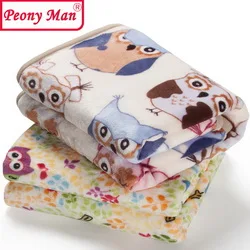 Baby-Blanket-White-Green-Owl 250