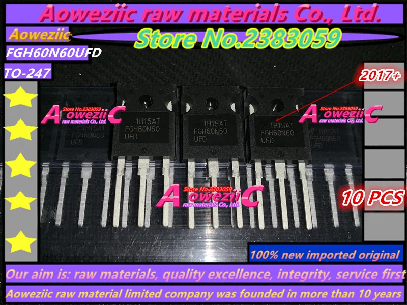 Aoweziic+ 100 импортный 60N60 FGH60N60 FGH60N60SFD FGH60N60SMD FGH60N60UFD TO-247 IGBT трубка 60A 600V